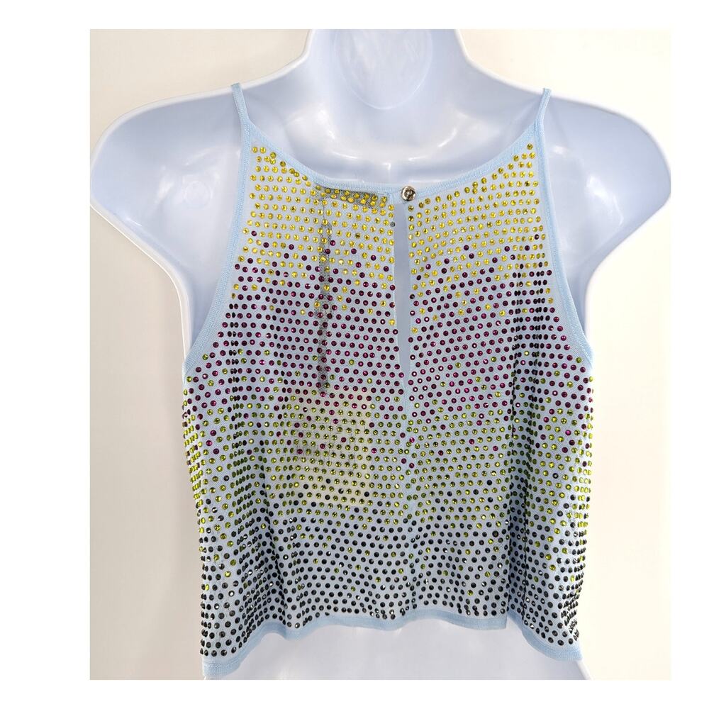 Nocturne Crop Top Sparkly Embellished Tank Size M / L - Picture 4 of 8